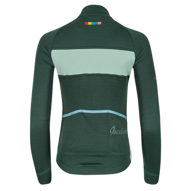 Maillot à manches longues de cyclisme pour femmes Thermique Signature Vert