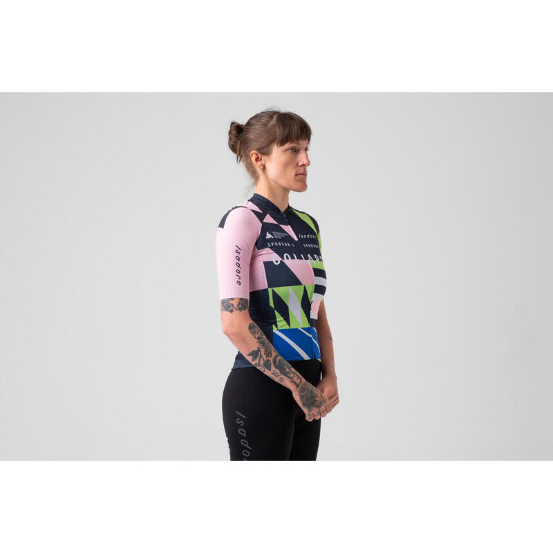 Maglia a manica corta da ciclismo da donna Team Collapse Multicolore