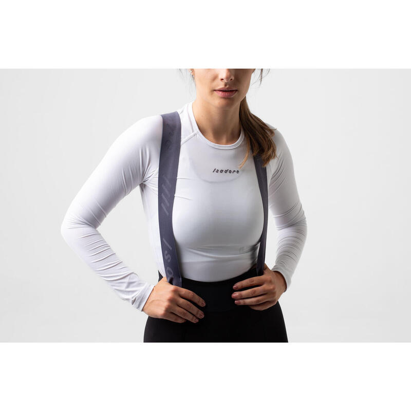 Maglia intima a maniche lunghe da ciclismo da donna Thermal Bianco