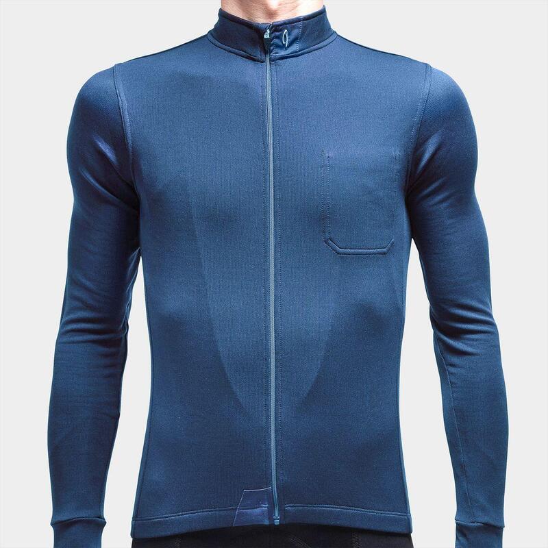 Herren Rad Langarmtrikot Signature 1.0 Indigo Blau