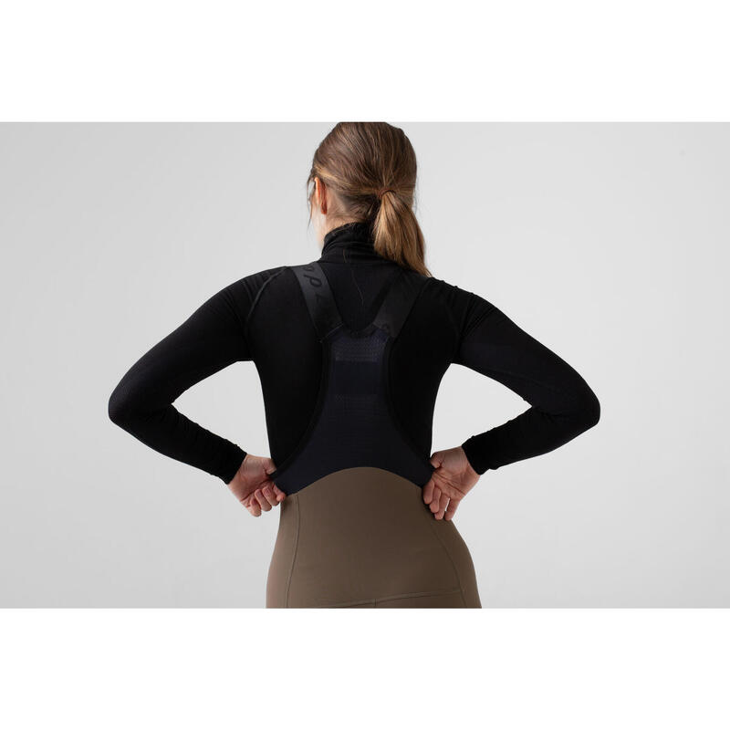 Dames wieler Longsleeve baselayer Winter Wind Block Zwart