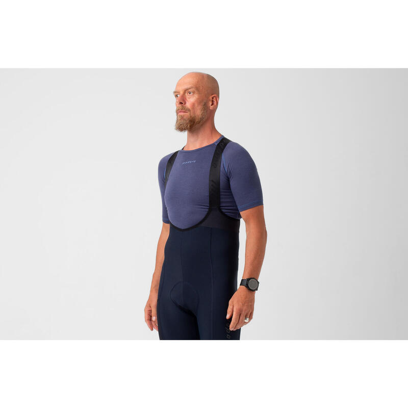 Heren wieler Shirt met korte mouwen als baselayer Merino Kroonblauw