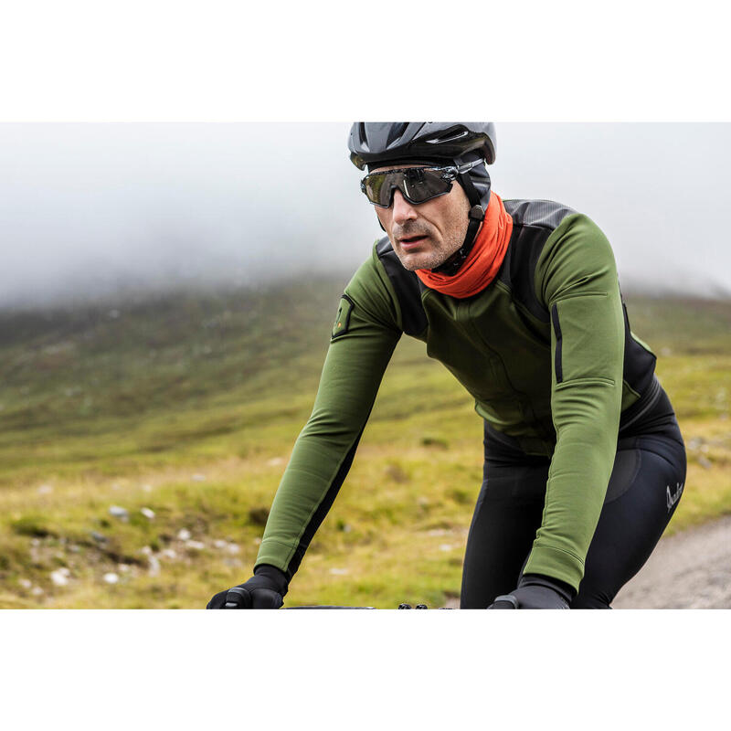 Veste de cyclisme pour hommes Softshell Hiver Profond Signature Vert Fusil