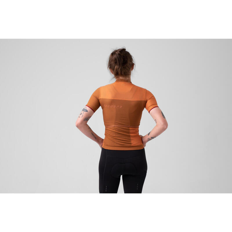 Maillot à manches courtes de cyclisme pour femmes Huile d'Argan / Coup de Soleil