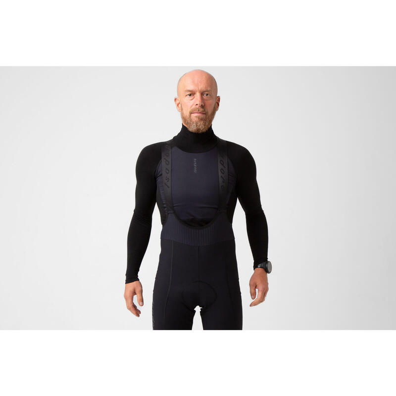 Sous-couche à manches longues de cyclisme pour hommes Hiver Wind Block Noir