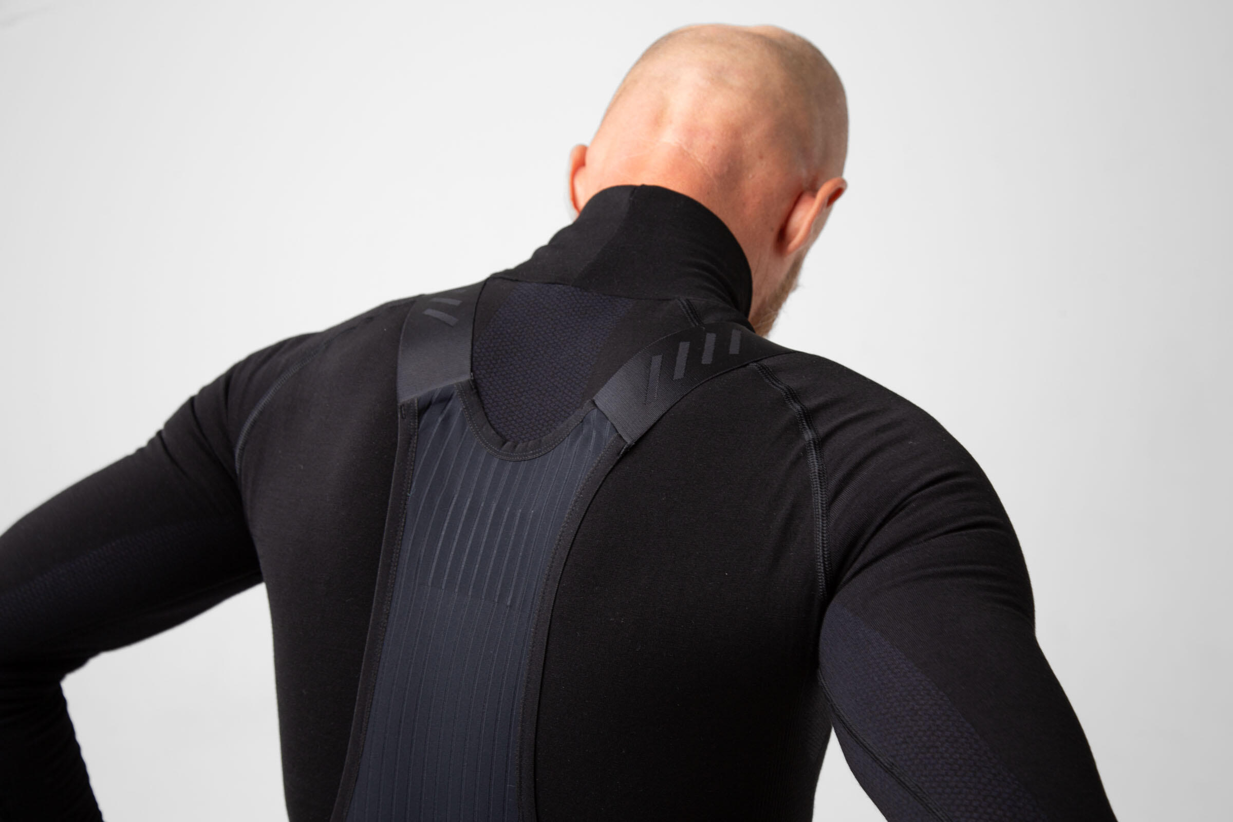 Maglia intima a maniche lunghe da ciclismo da uomo Inverno Wind Block Nero 5/6