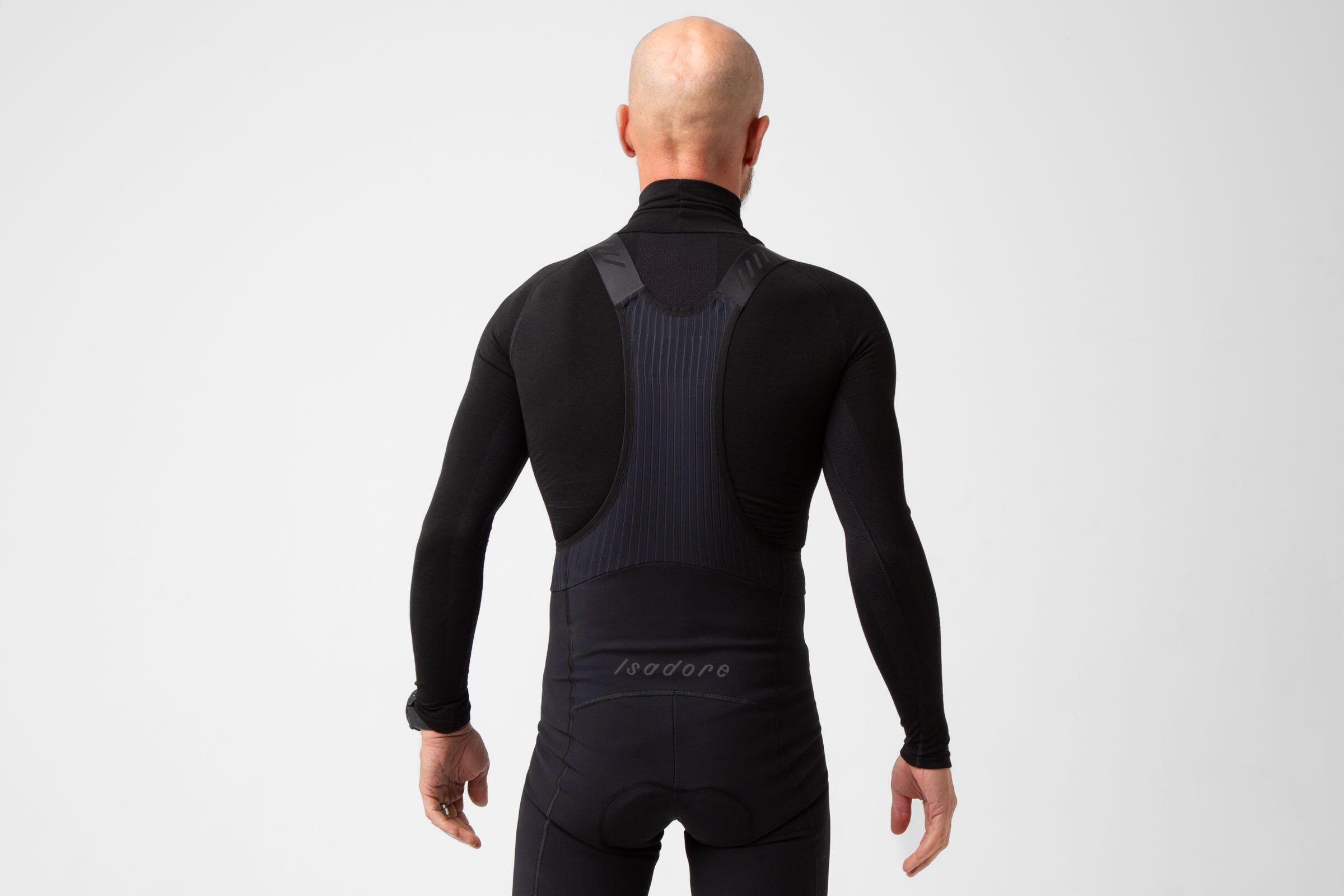 Maglia intima a maniche lunghe da ciclismo da uomo Inverno Wind Block Nero 6/6