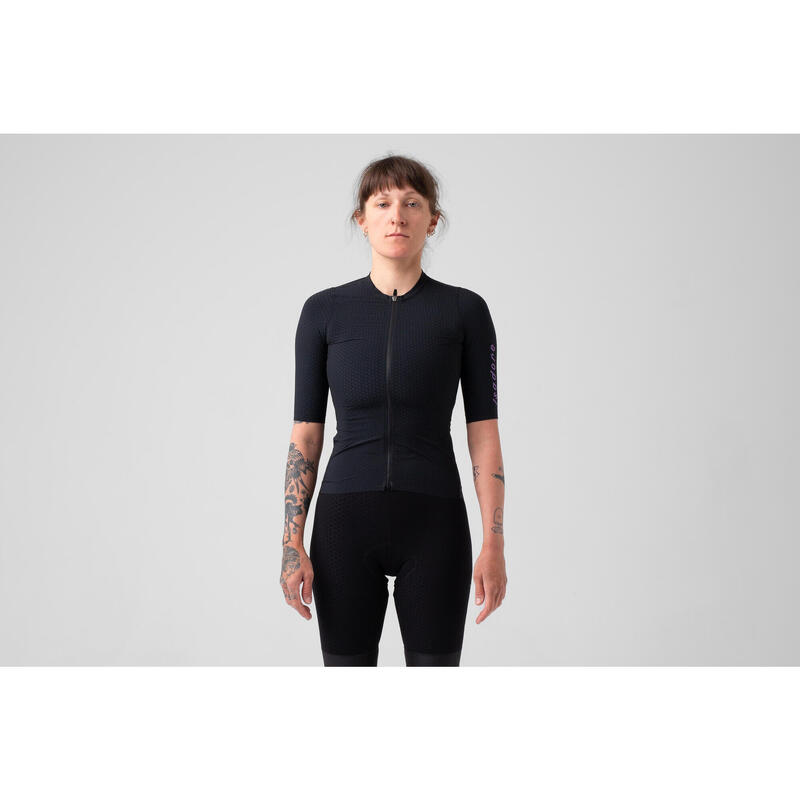 Dames wieler Shirt met korte mouwen Aerodynamisch Echelon Zwart