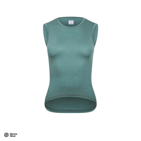 Maglia intima senza maniche da ciclismo da donna Merino Pino Fumoso