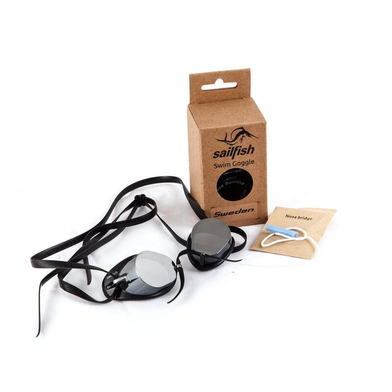 Lunettes de natation adulte, Suède - Miroir argenté