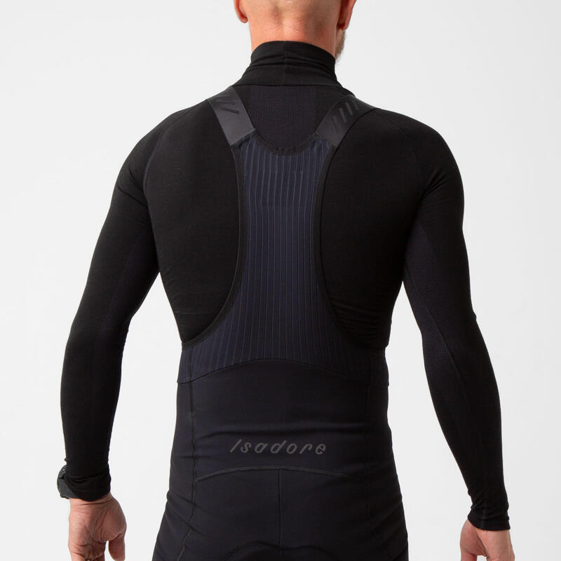 Maglia intima a maniche lunghe da ciclismo da uomo Inverno Wind Block Nero