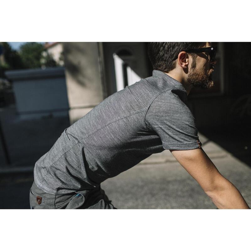 T-shirt de cyclisme pour hommes Urban Merino Gris