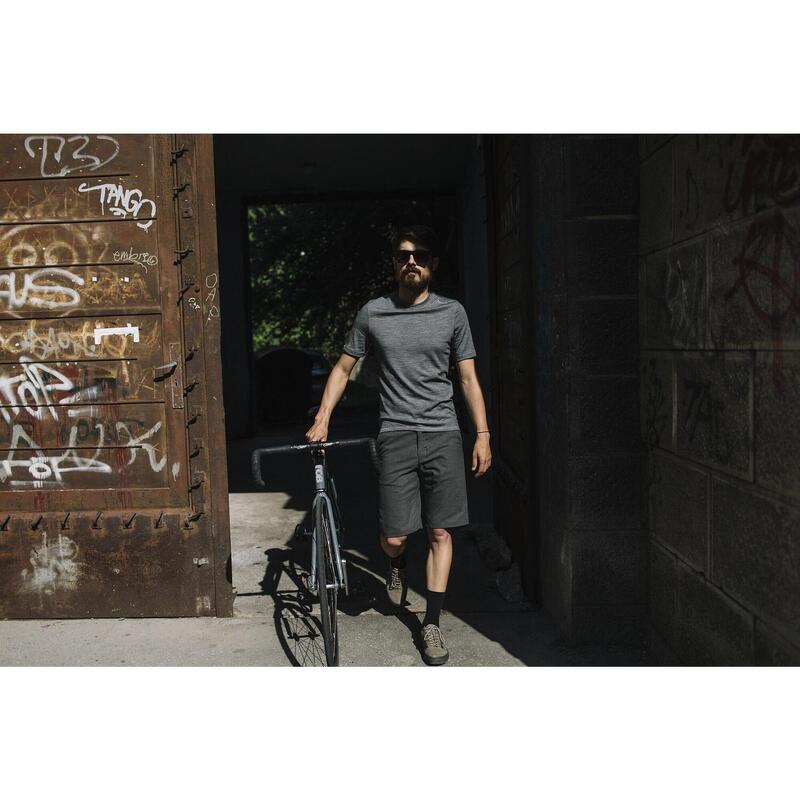T-shirt de cyclisme pour hommes Urban Merino Gris