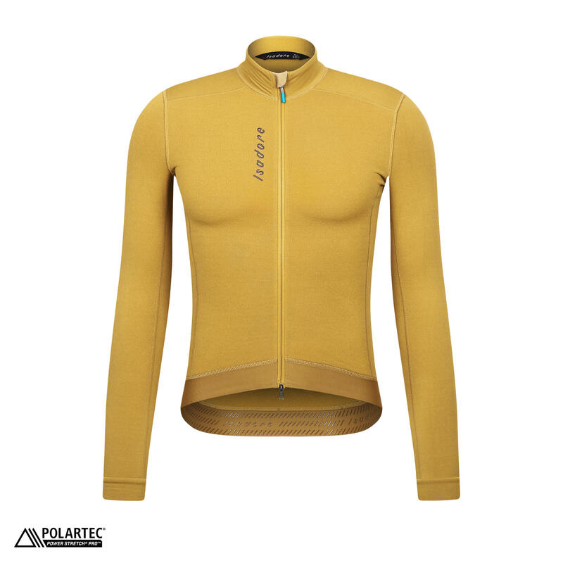 Maglia a manica lunga da ciclismo da uomo Inverno Profondo Signature Oliva Ecru