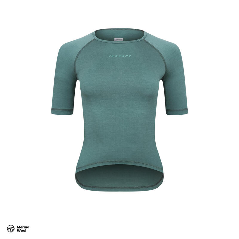 Dames wieler Shirt met korte mouwen als baselayer Merino Rook Den