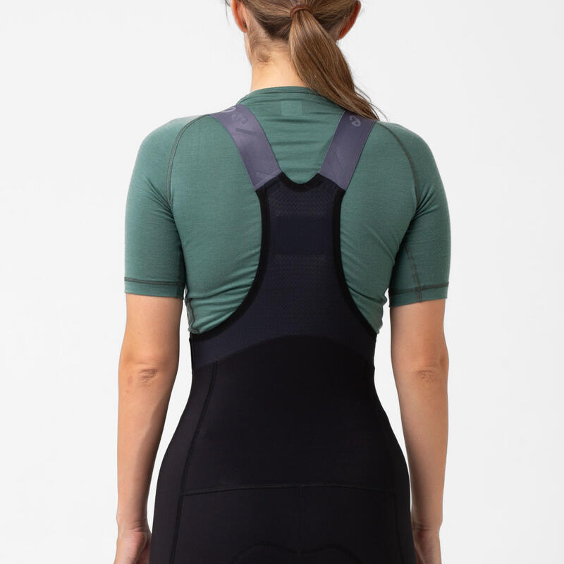 Dames wieler Shirt met korte mouwen als baselayer Merino Rook Den