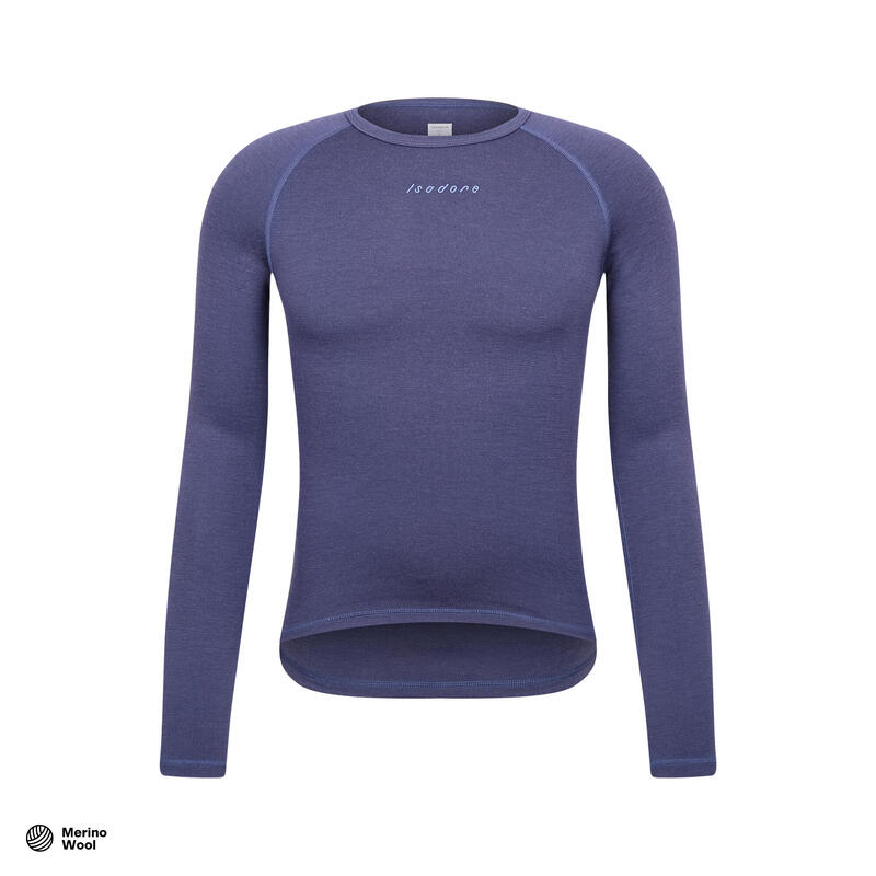 Heren wieler Longsleeve baselayer Merino Kroonblauw