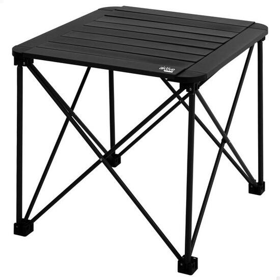 Table pliante de camping Aktive anti-renversement et amovible noire