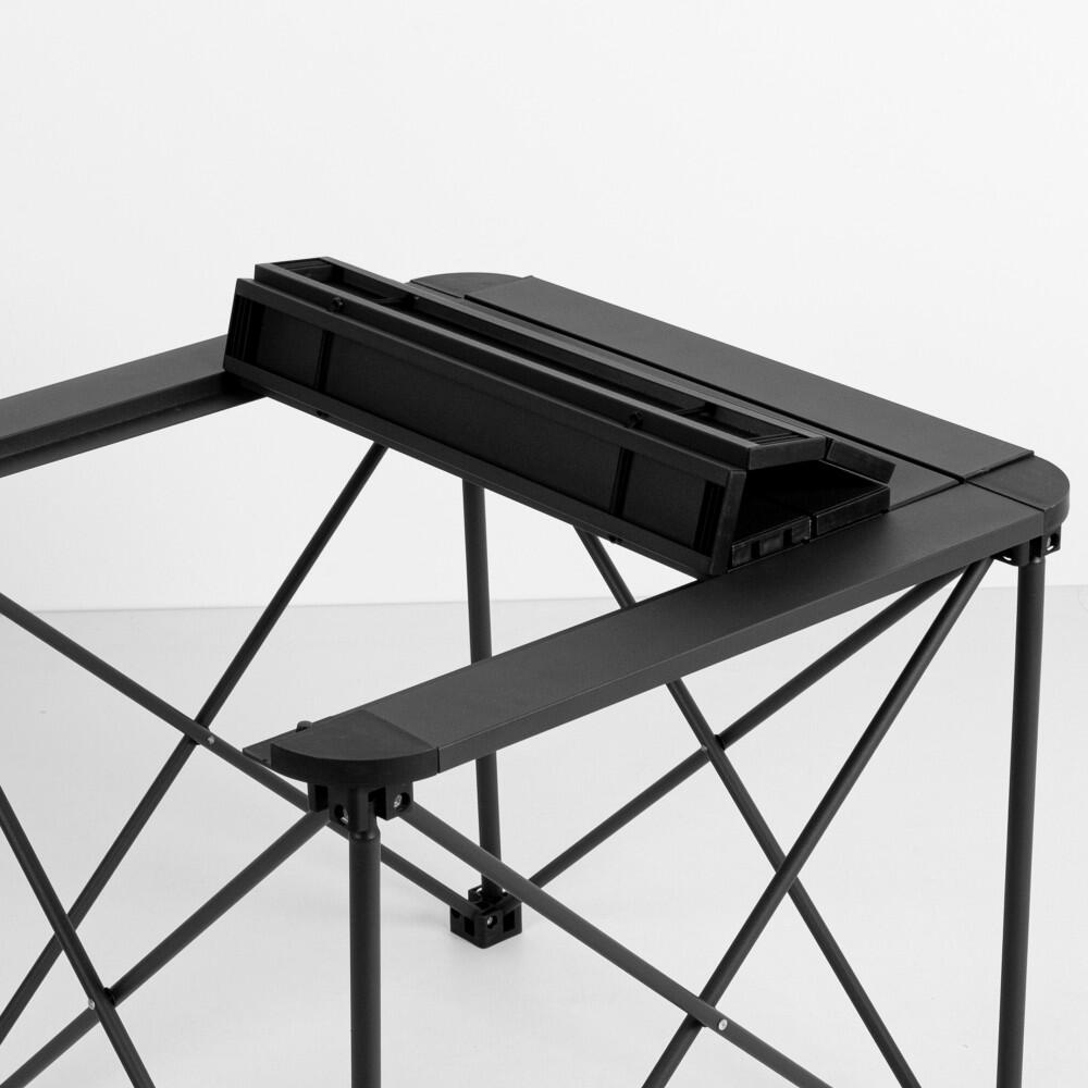 Table De Camping Pliable AKTIVE – 186 X 58 X 35 Cm, Structure Acier, Bâche Polyester, Supporte 110 Kg, Poignées De Transport, Antidérapant – Idéal Plage Et Montagne
