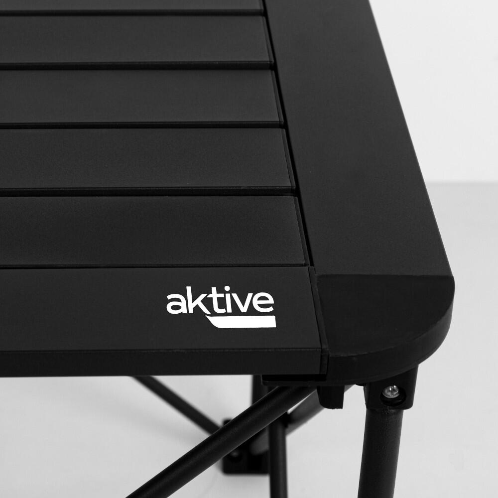 Table pliante de camping Aktive anti-renversement et amovible noire 5/7