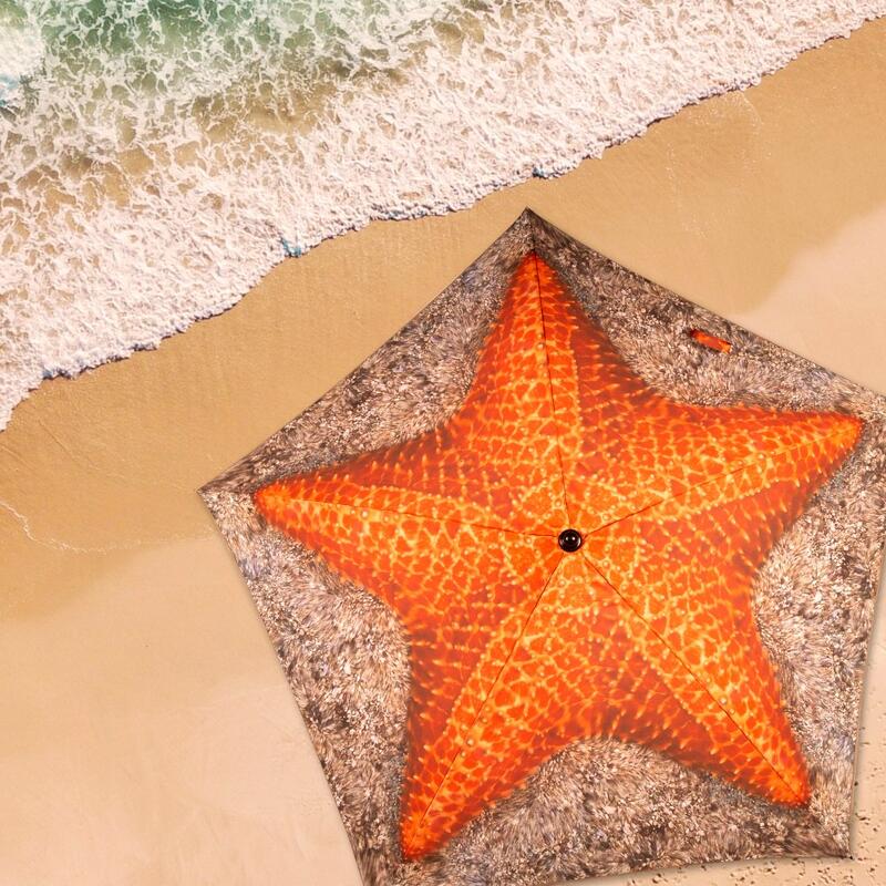 Aktive Sombrilla playa 180 cm inclinable estrella de mar UV40 c/funda