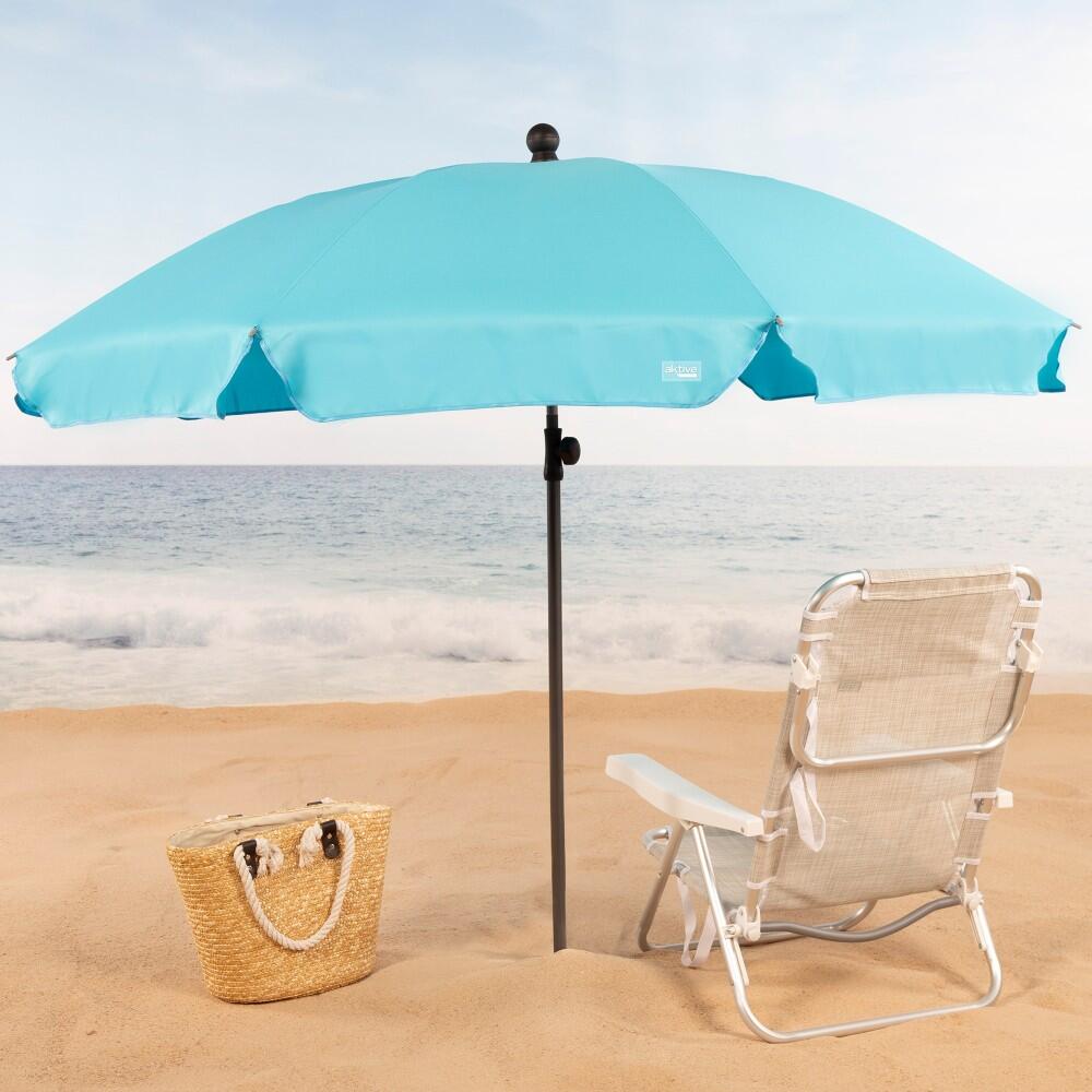 Aktive Grand parasol inclinable bleu 200 cm UV30 2/7