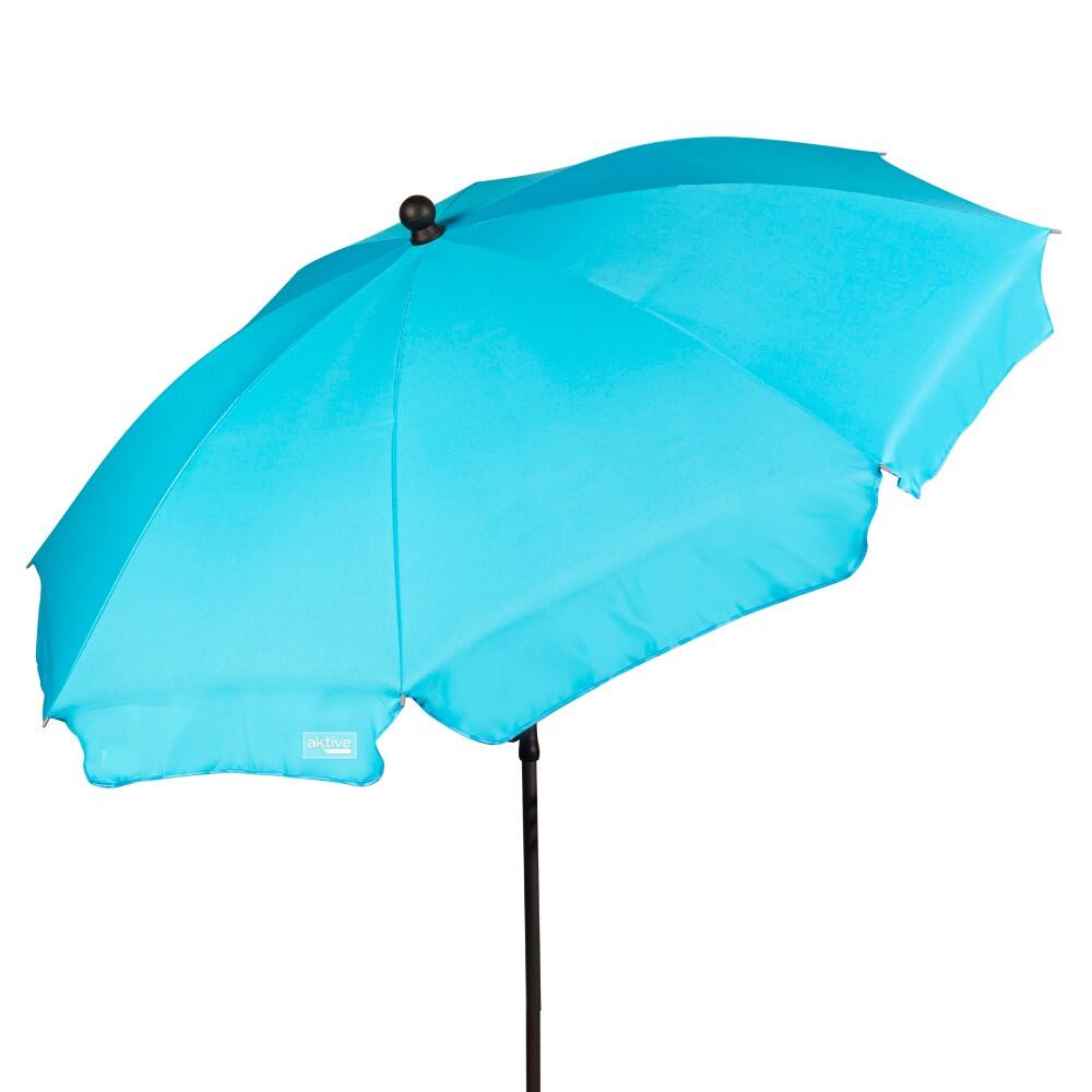 Aktive guarda-sol grande 200 cm inclinável azul uv30 c/capa