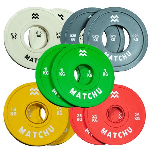 Fractional plates set - 0.25 - 0.5 - 1 - 1.5 - 2.5 kg - 2x elk gewicht