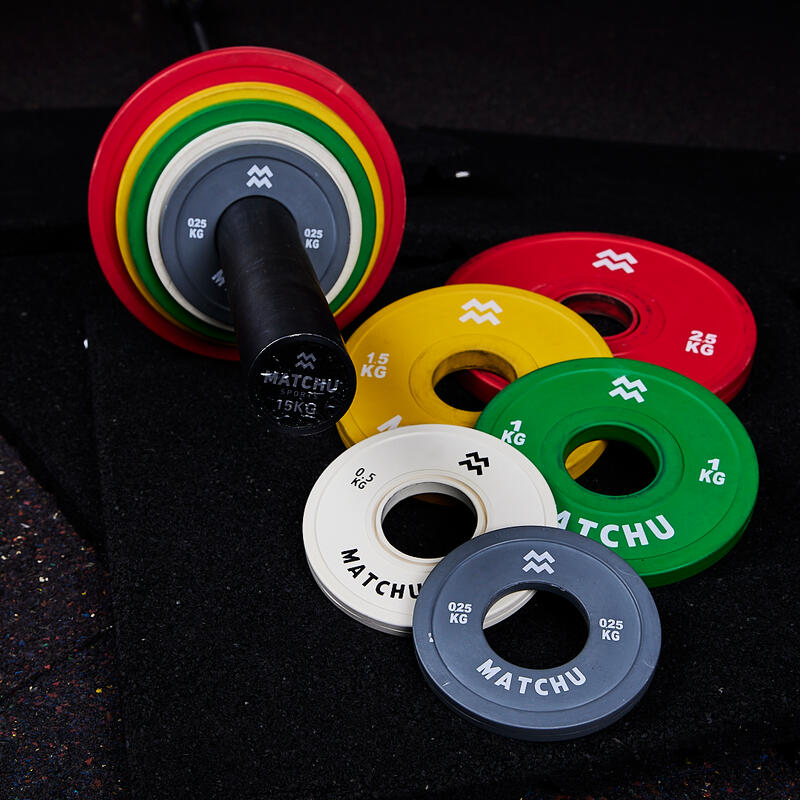 Fractional plates set - 0.25 - 0.5 - 1 - 1.5 - 2.5 kg - 2x elk gewicht