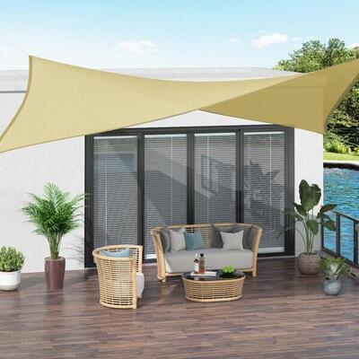 Toldo Vela Cuadrado Outsunny 300x300 cm Arena