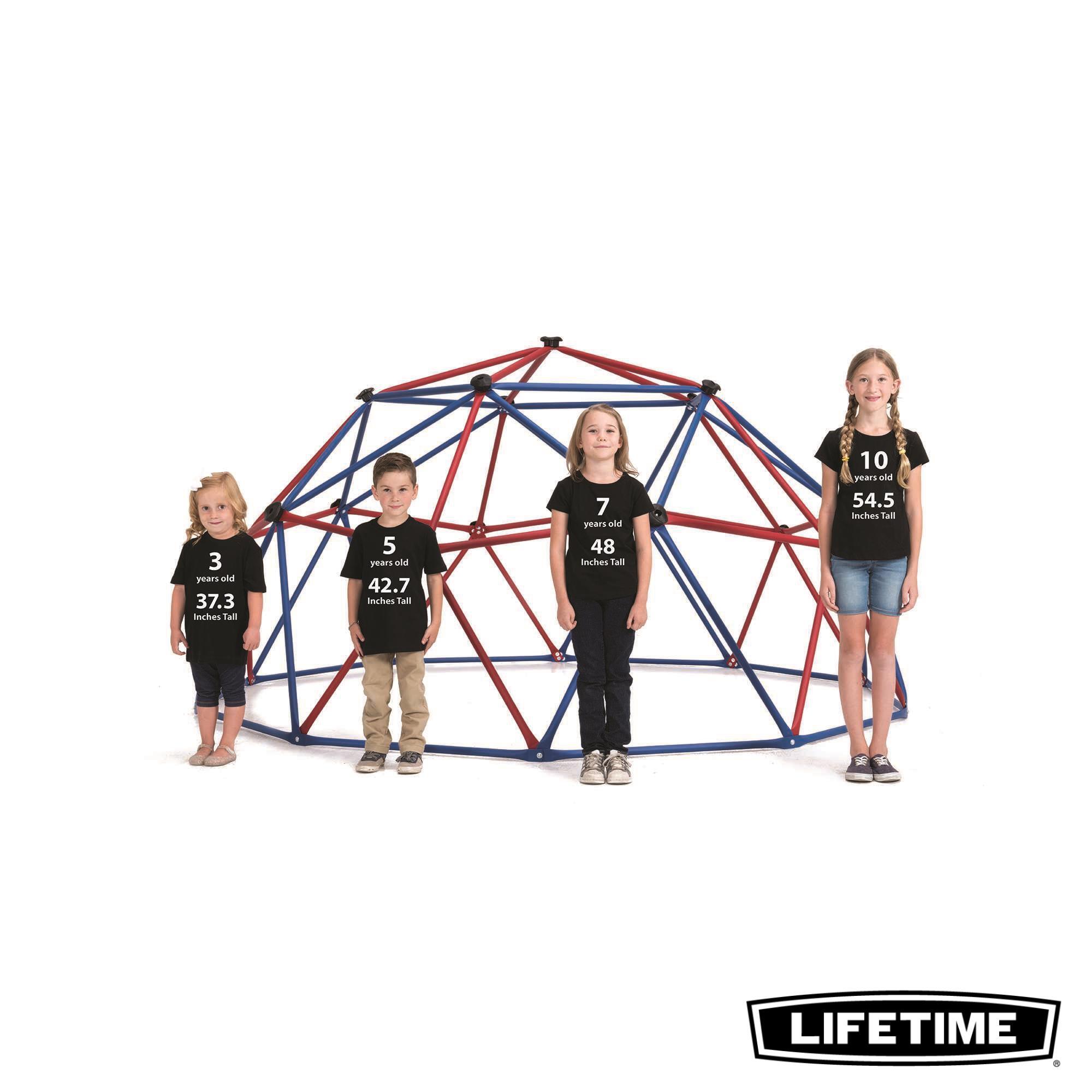 HyperMotion Dôme D'Escalade Enfant – 1,8 M De Diamètre, Charge 350 Kg, Tubes Galvanisés, Jeu Extérieur Dès 3 Ans