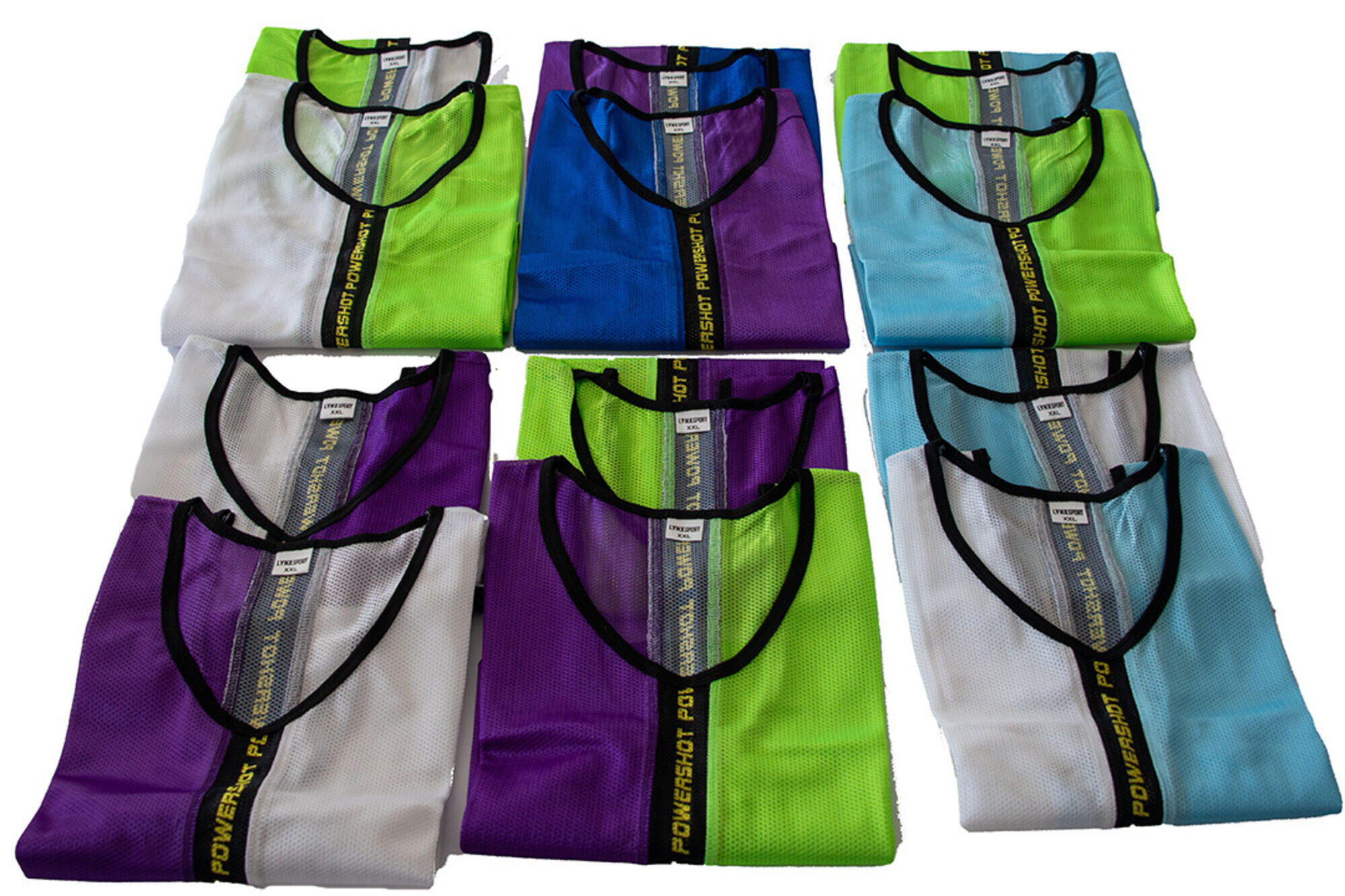 Lot de 12 chasubles bicolores POWERSHOT - Taille Adulte 2/3