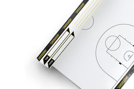 Rolle taktische Basketballfolien - Ganzes Spielfeld