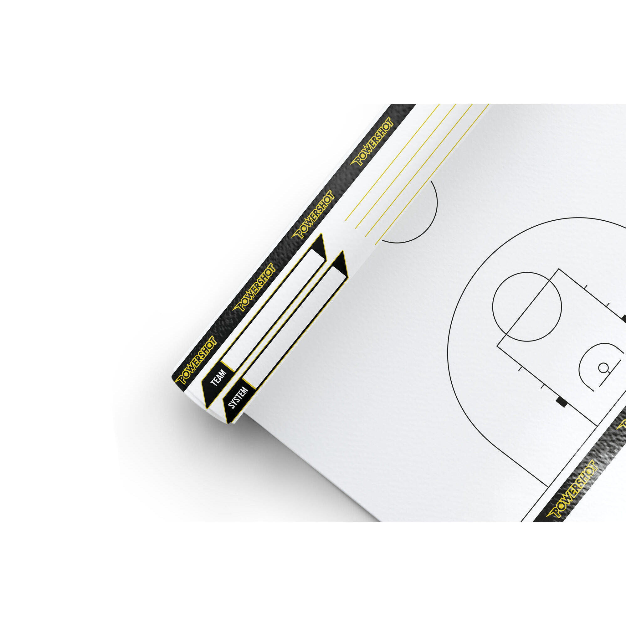 Power Shot - Rouleau De Feuilles Tactiques Pour Basketball - Terrain Entier - Tablette De Coach - Blanc|noir - Taille Unique - Decathlon