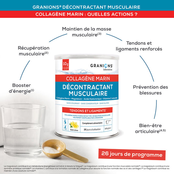 Décontractant Musculaire - Collagène Marin Poudre - 300 g - Saveur Citron 3/7