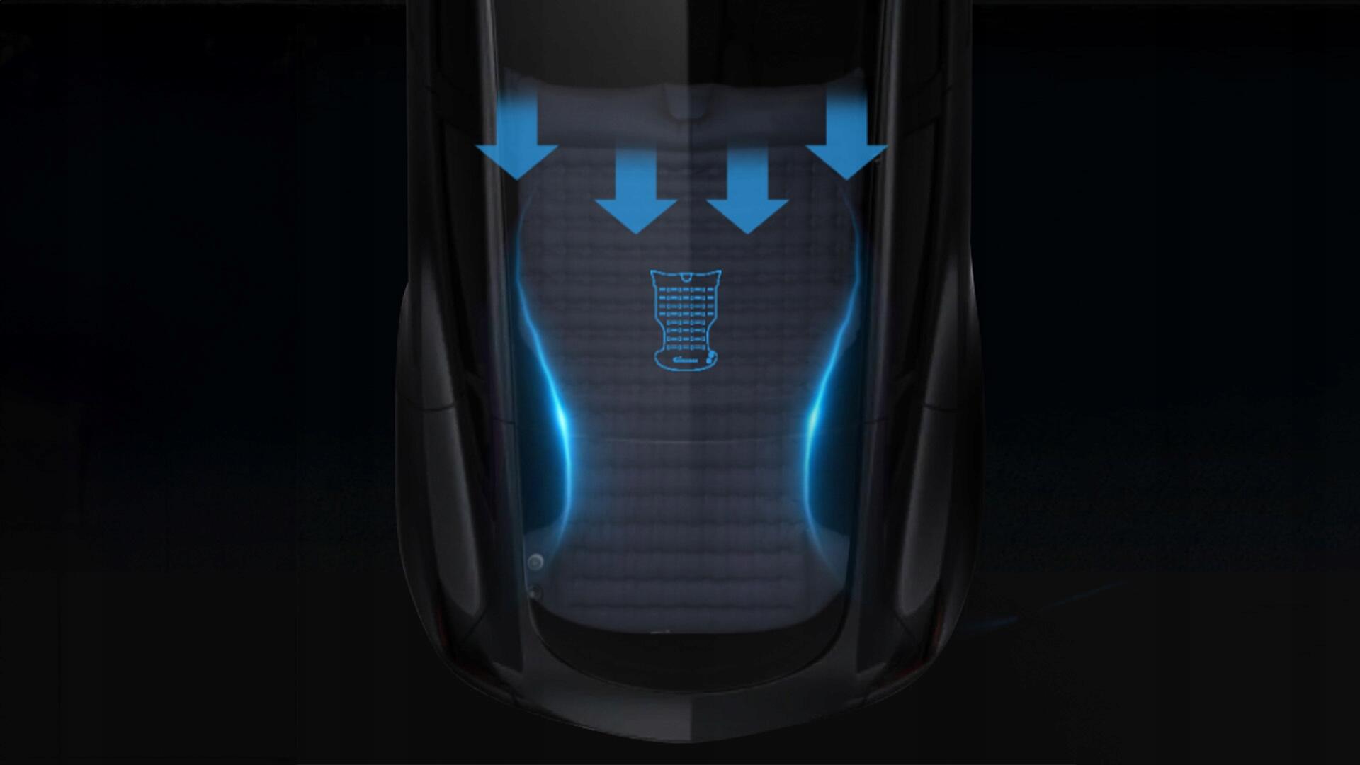 Materac dwuosobowy samopompujący do samochodu Tesla model Y AEROGOGO GC2-01 3/7