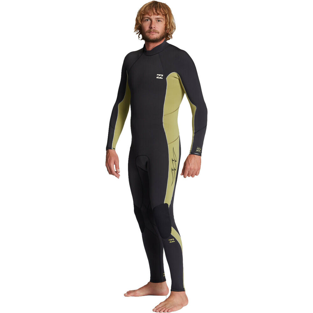 BILLABONG Men's Absolute 3/2mm Flatlock Back Zip Wetsuit