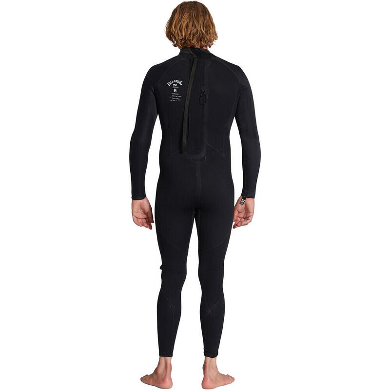 Combinaison de Surf Intruder 3/2mm GBS - Zip au dos - Noir Hommes