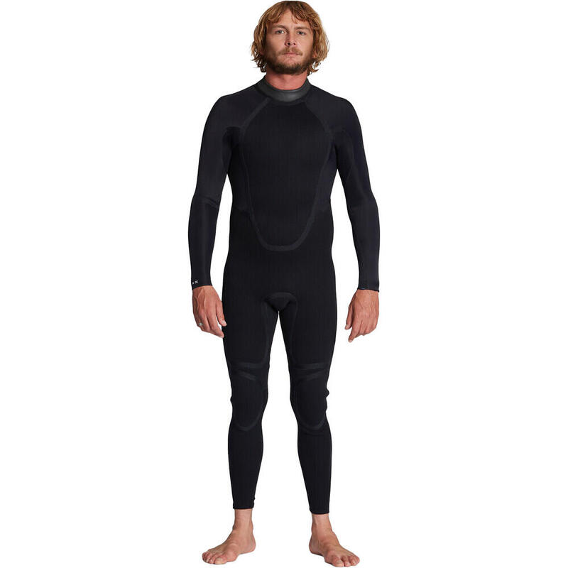 Combinaison de Surf Intruder 3/2mm GBS - Zip au dos - Noir Hommes