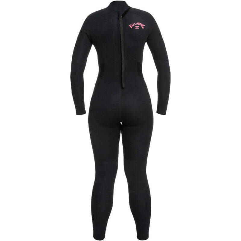 Combinaison de Surf 5/4mm Zip Dos - Noir - Launch - Femme