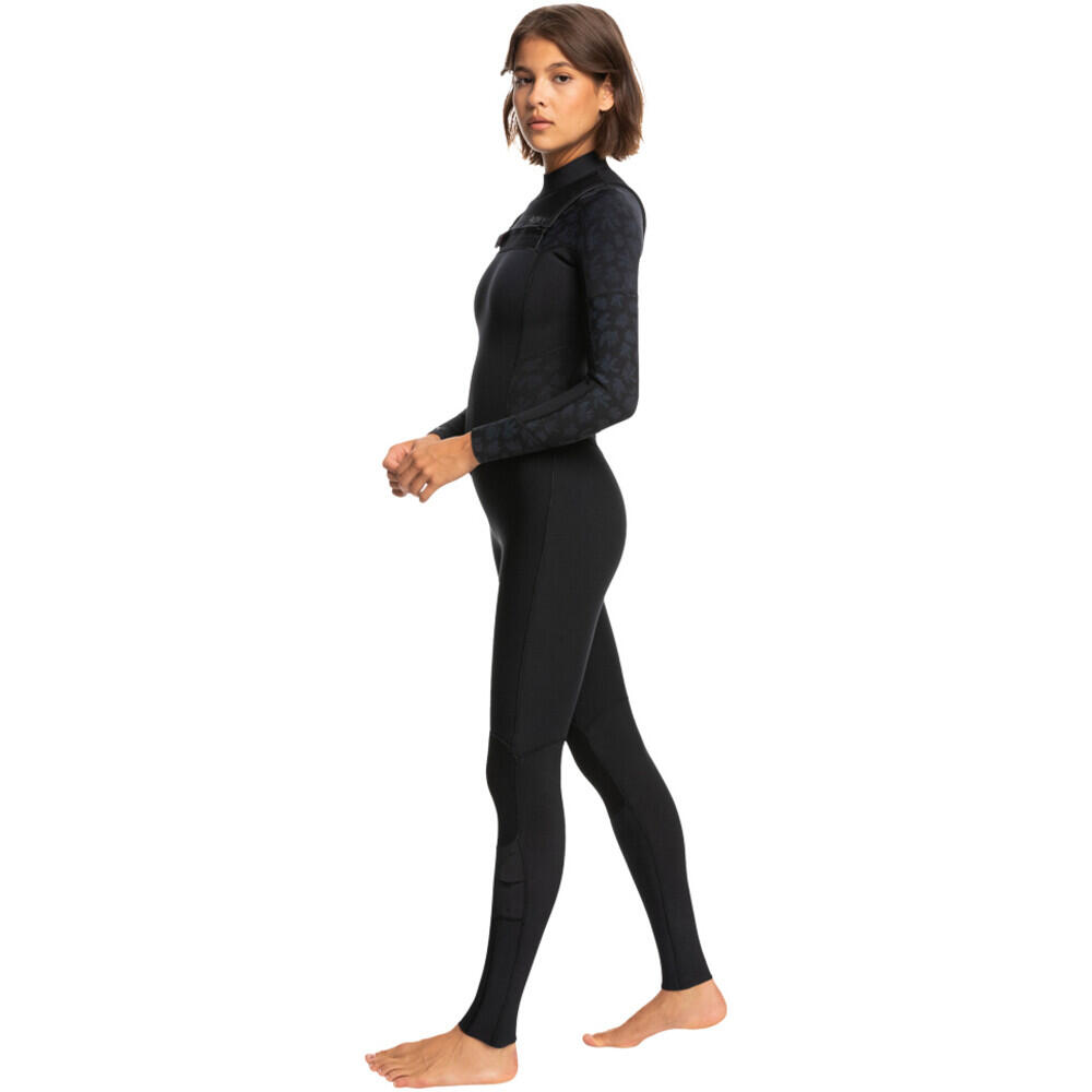 Combinaison de Surf Swell Series 4/3mm - Zip poitrine - Noir Dames 2/7