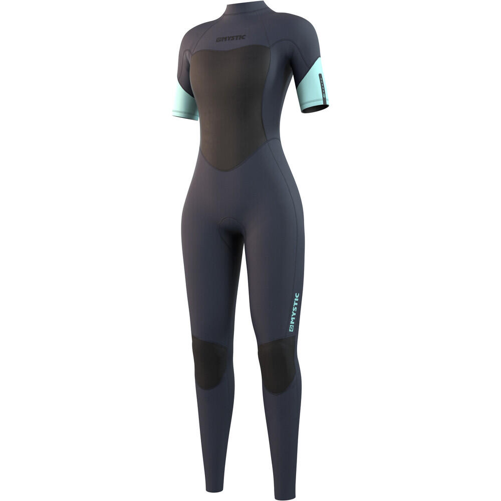 Women's Brand 3/2mm Short Sleeve Back Zip Wetsuit 1/5