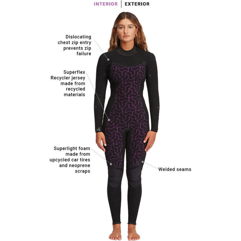 Mousse de natation intégrale Billabong 4/3 Synergy BZ pour femme