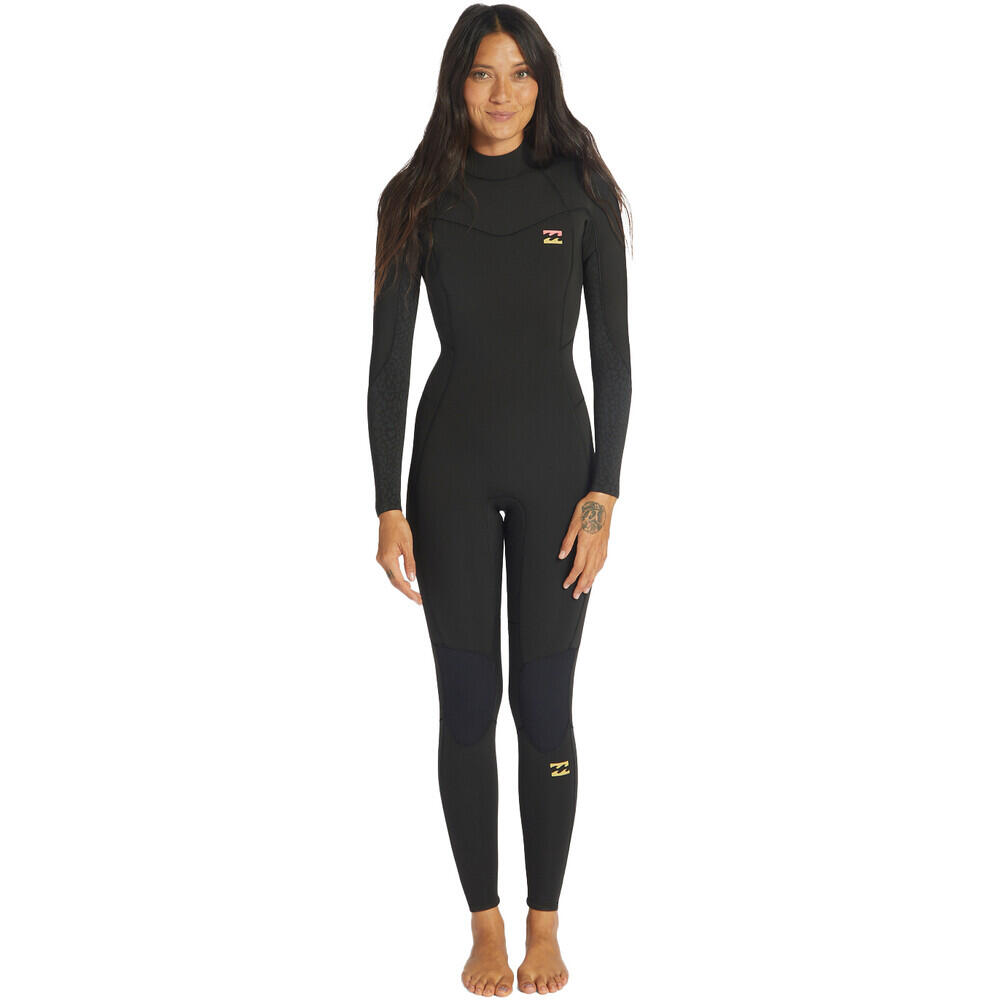 BILLABONG Women's Synergy 3/2mm Flatlock Back Zip Wetsuit