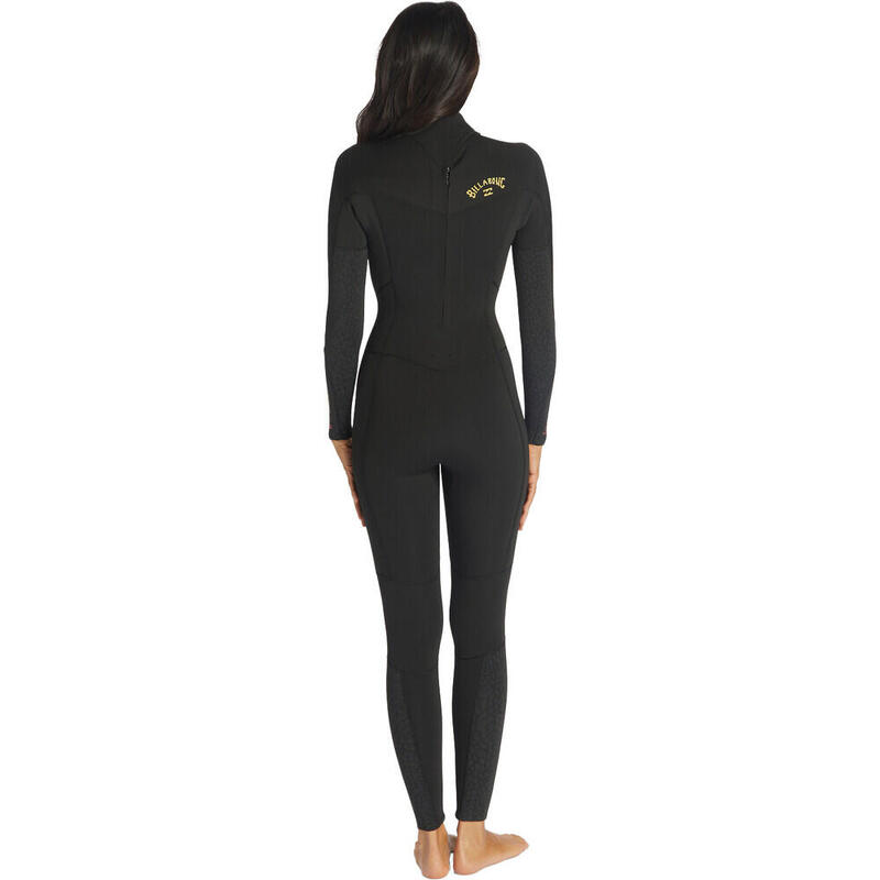 Combinaison de Surf Synergy 5/4mm - Zip au dos - Noir Femmes