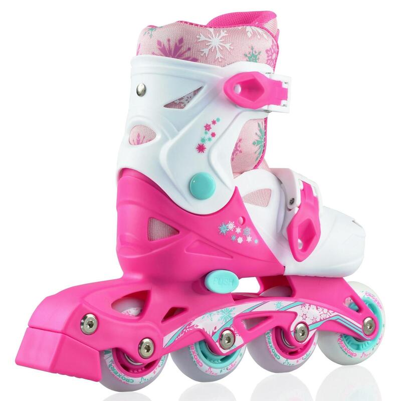 Verstelbare rolschaatsen 3in1 Wiel LED Missy Roze