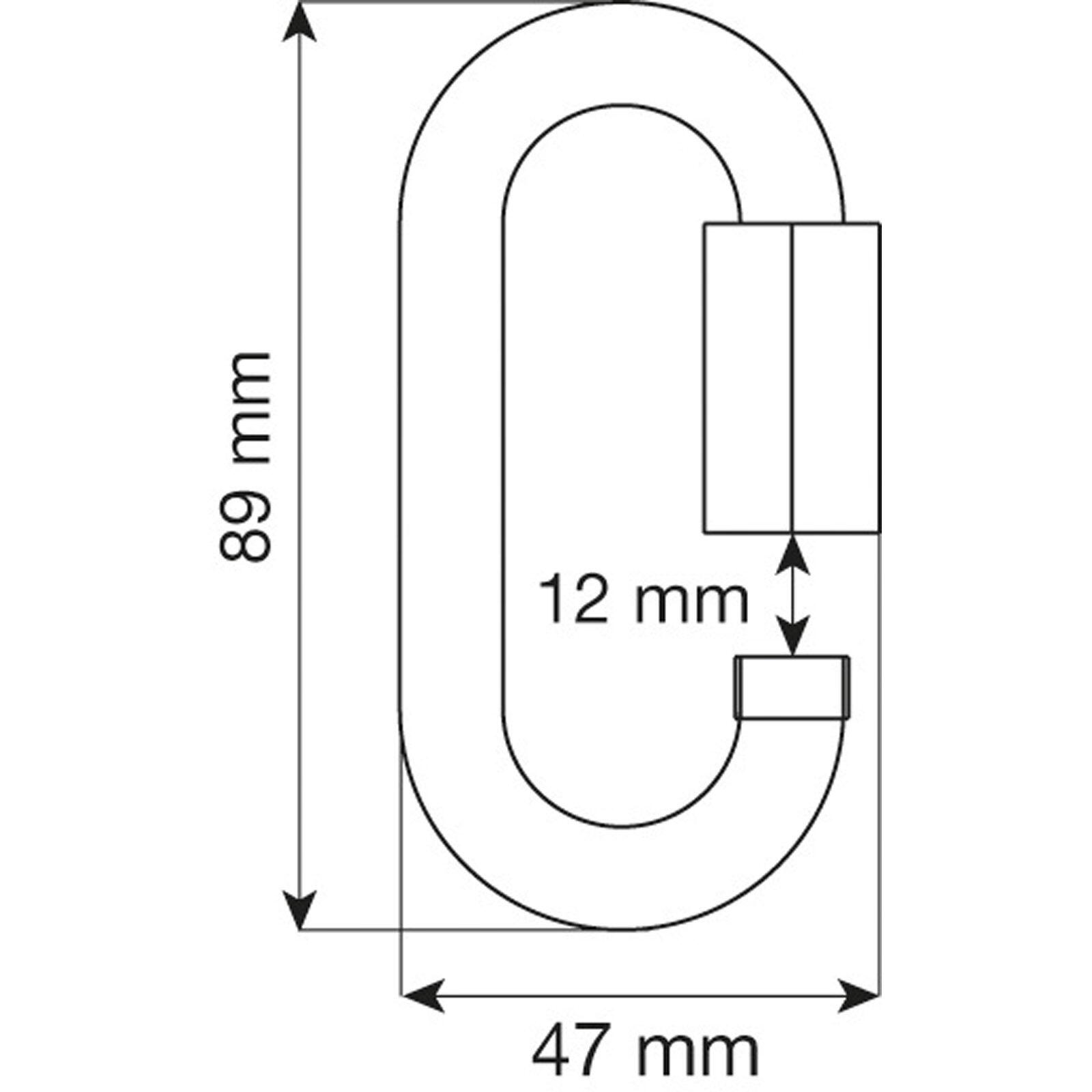 Oval Quick Link Steel 10 mm 5er Set- Schließring 3/4