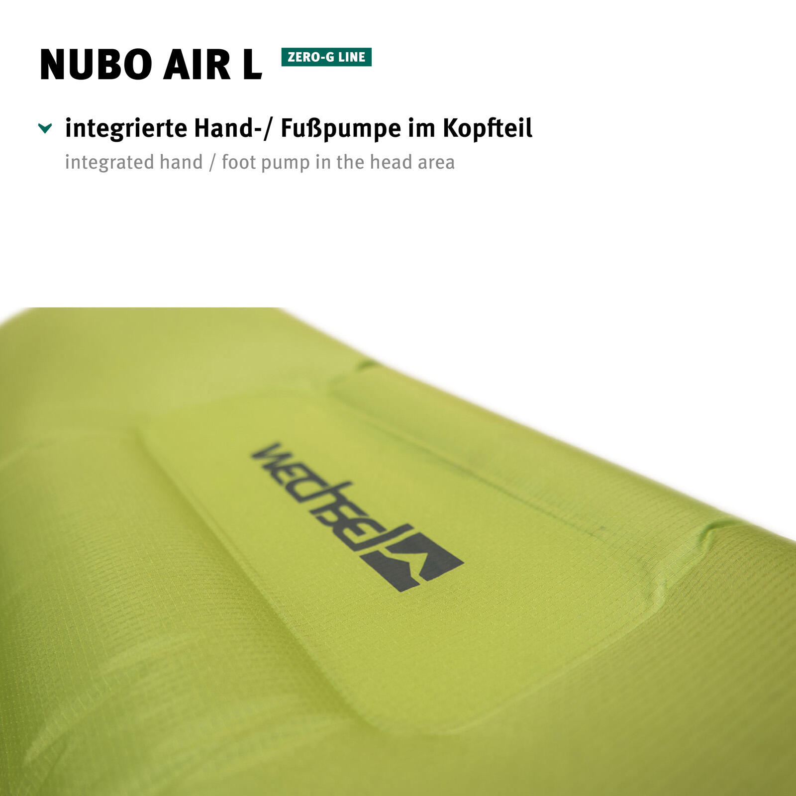 Materassino da trekking Nubo Air L Letto ad aria in cotone ultra leggero 0.9kg 5/7