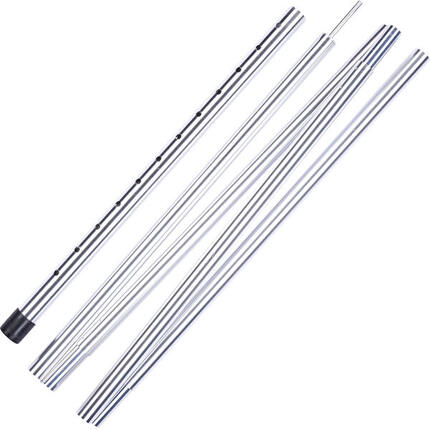 Tige de tente télescopique Tarp Pole Vario montage Voile d'ombrage Alu 218cm