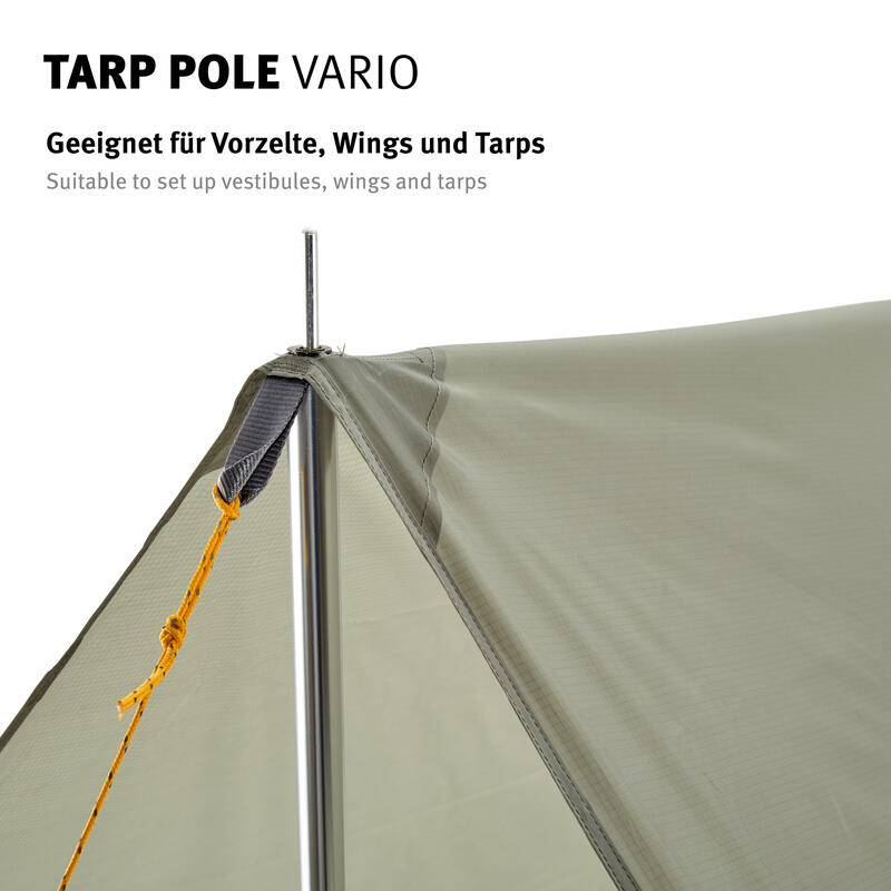 Telescopische tentstok Tarpstok Vario Aluminium luifelstok 218cm